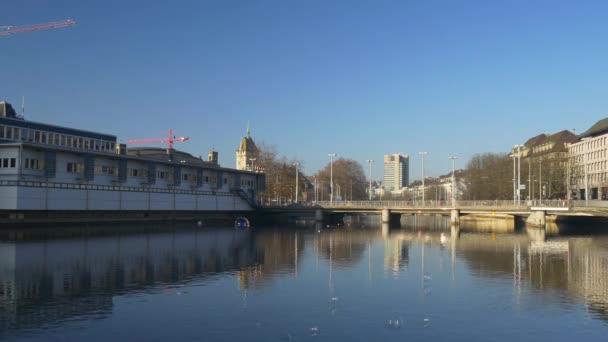 Panorama da paisagem urbana de Zurique — Vídeo de Stock