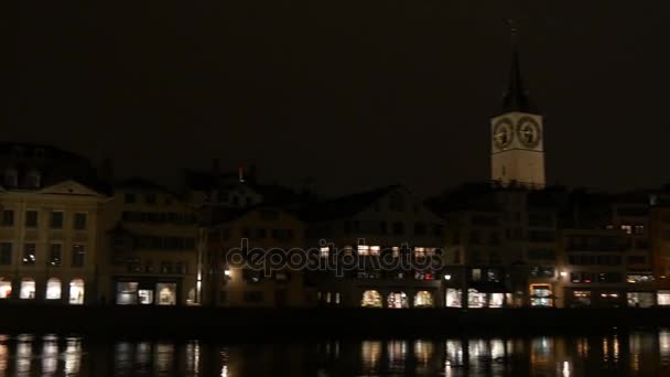 Panorama peisajului urban din Zurich — Videoclip de stoc