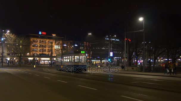 Nachtleben von Zürich — Stockvideo