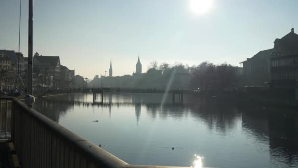 Zúrich paisaje urbano panorama — Vídeo de stock