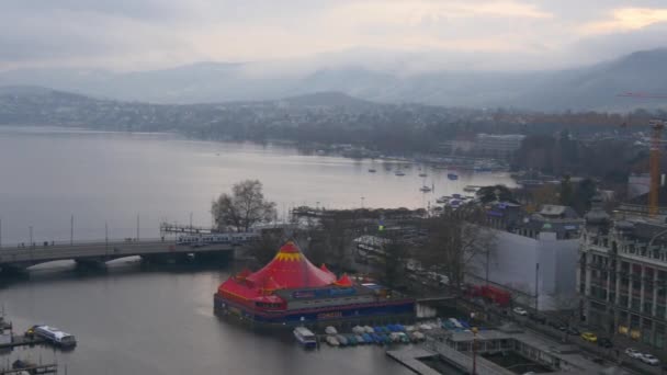 Zurich berömda bron — Stockvideo