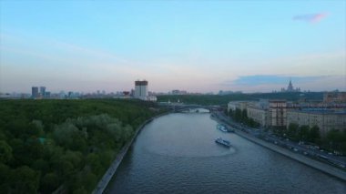 Moskova gece Nehri Panoraması 