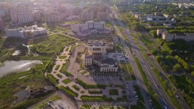 Moskova şehir manzarası trafik manzarası