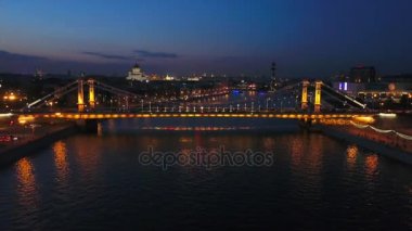 Moskova gece Nehri Panoraması 
