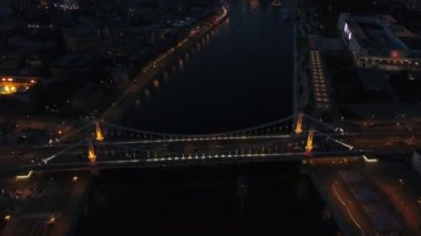 Moskova gece Nehri Panoraması 