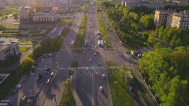 Moskova şehir manzarası trafik manzarası