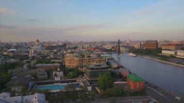 Moskova şehir manzarası trafik manzarası