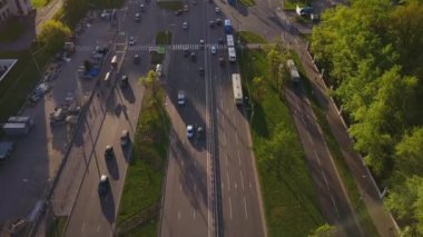 Moskova şehir manzarası trafik manzarası