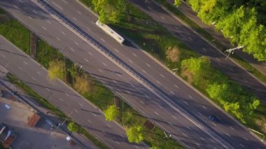 Moskova şehir manzarası trafik manzarası
