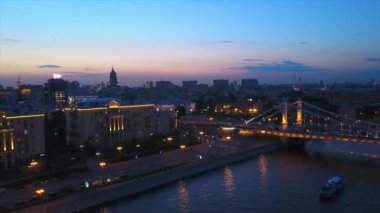 Moskova gece Nehri Panoraması 