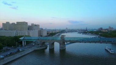 Moskova şehir manzarası trafik manzarası