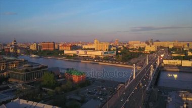 Moskova şehir manzarası trafik manzarası