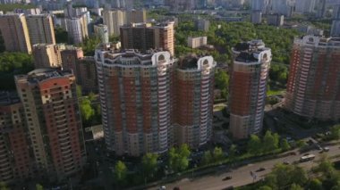 Moskova şehir manzarası trafik manzarası