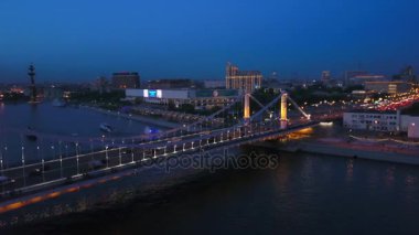 Moskova şehir manzarası trafik manzarası