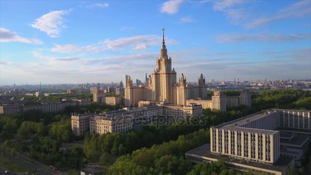 Moskauer Stadtbild-Verkehrspanorama — Stockvideo