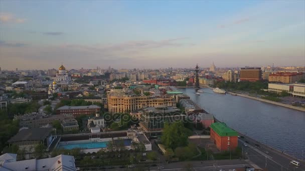 モスクワの街並み交通パノラマ — ストック動画