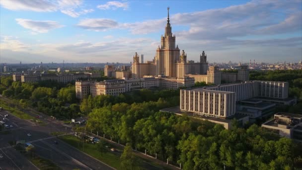 莫斯科城市景观交通全景 — 图库视频影像