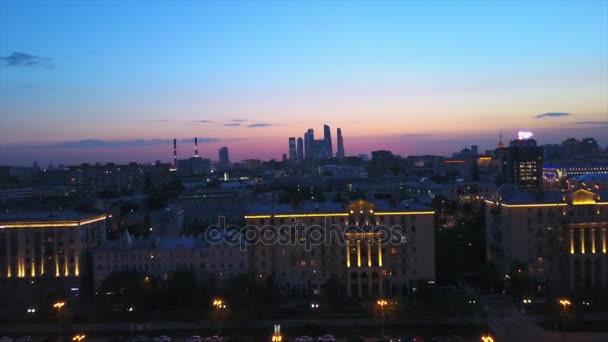 Panorama ruchu ulicznego w Moskwie — Wideo stockowe