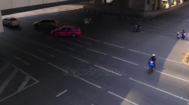 Bangkok şehir sokak trafik