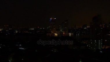 gece Bangkok şehir hava atış