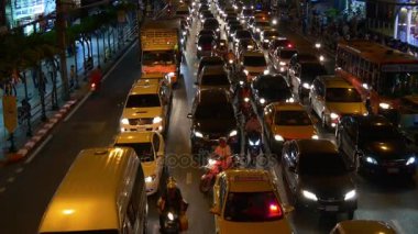 Bangkok şehir sokak trafik