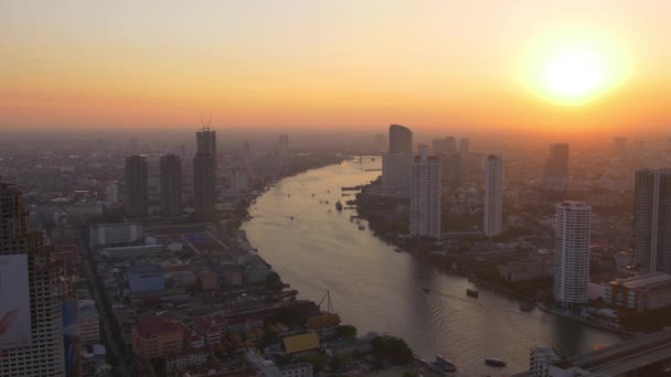 Nacht Bangkok Stadtverkehr Straßen — Stockvideo
