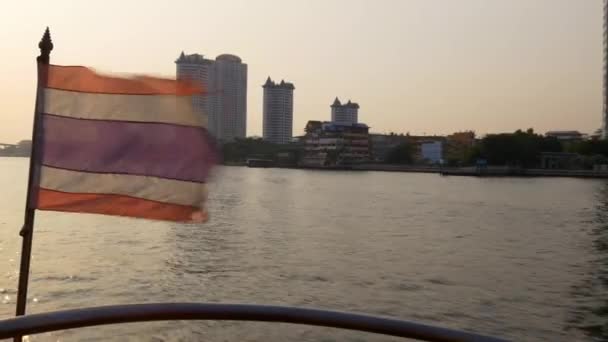 Bangkok ulic miasta z wody — Wideo stockowe