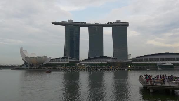 Marina bay sands mall hotel — стоковое видео