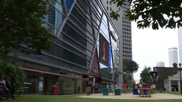 Stadsgezicht weergave van moderne Singapore — Stockvideo