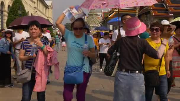 曼谷城市有人群的街道 — 图库视频影像