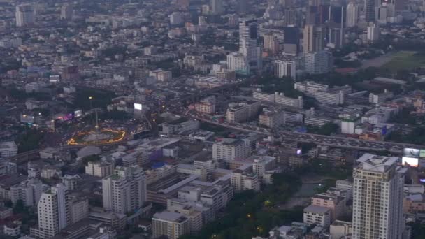 Noite bangkok cidade tráfego ruas — Vídeo de Stock