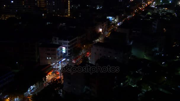 Bangkok ciudad por la noche — Vídeos de Stock