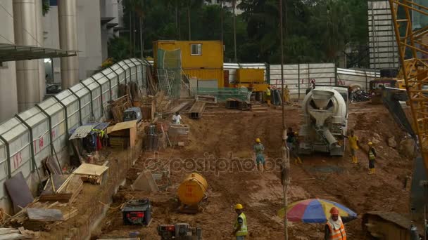 Proceso de construcción de la ciudad de Hong Kong — Vídeos de Stock