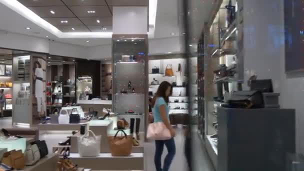 Centrum handlowe w mieście Hongkong — Wideo stockowe