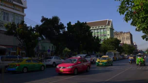 Tráfego de rua da cidade em Bangkok — Vídeo de Stock