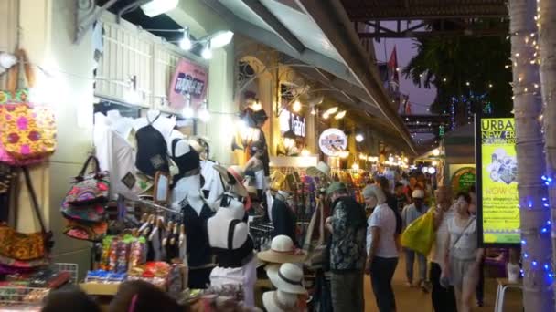 Bangkok calles de la ciudad con la gente — Vídeos de Stock