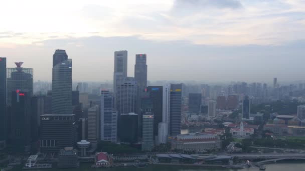 싱가포르 시내의 파노라마 — 비디오