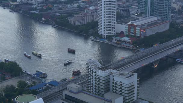 A Bangkok városának légi felvétel — Stock videók