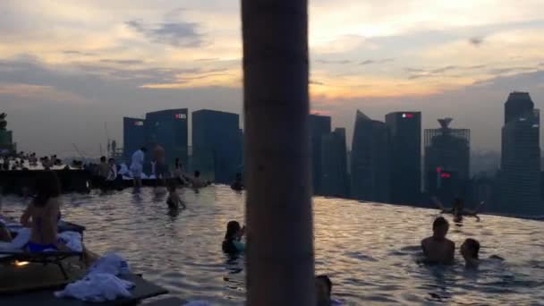 Famous marina bay sands hotel — Stock Footage Famous marina bay sands hotel Stock Video