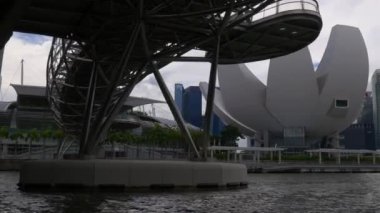 Singapur şehir Köprüsü'nün görünümü