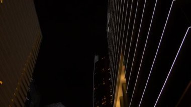 Singapur Panoraması şehir merkezinde geceleri
