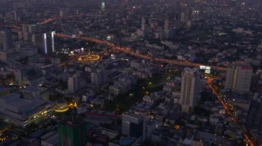 gece Bangkok şehir hava atış