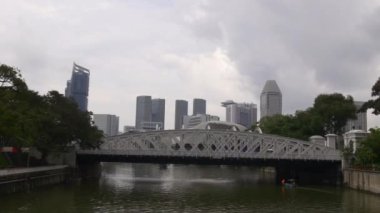 Singapur şehir Köprüsü'nün görünümü