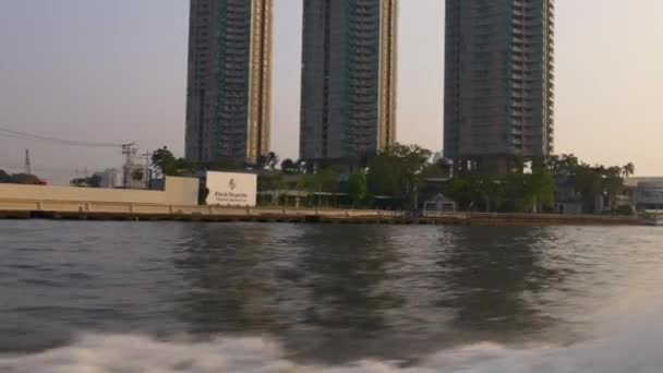 Бангкок вулицях міста з води — стокове відео