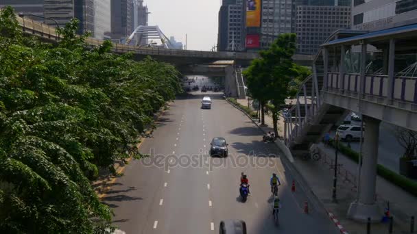Ruch uliczny miasta Bangkok — Wideo stockowe
