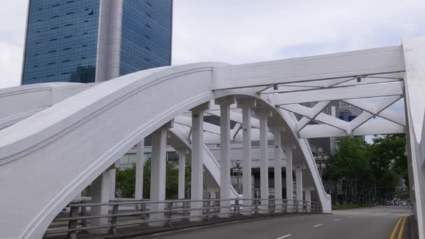 Vista del ponte nel centro di Singapore — Video Stock