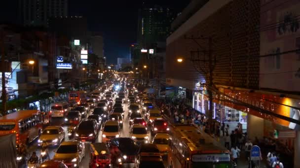 Straßenverkehr in Bangkok — Stockvideo