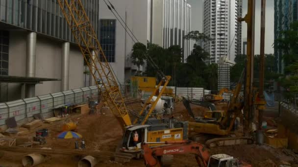 Hong Kong város építési folyamat — Stock videók