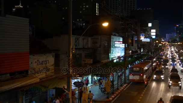 Уличное движение в Бангкоке — стоковое видео