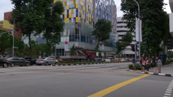 Вулиця життя в Сінгапурі — стокове відео